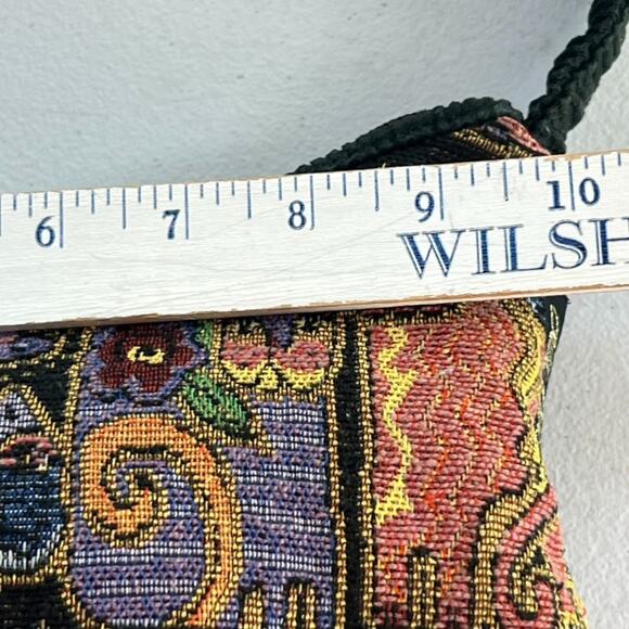 Vintage Laurel Burch Tapestry Shoulder Bag Purse Adjustable Buckle Strap Y2K - Picture 10 of 11